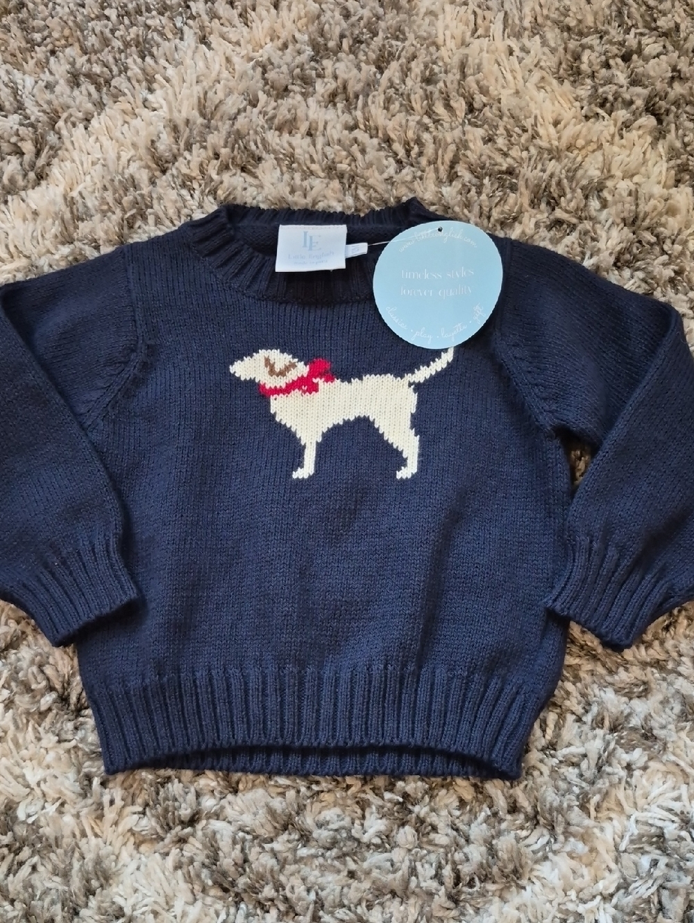 Little English Lab Intarsia Sweater